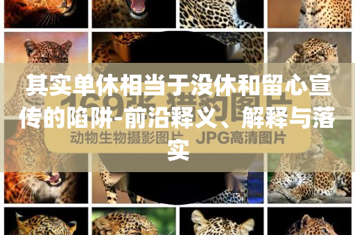 其實單休相當(dāng)于沒休和留心宣傳的陷阱-前沿釋義、解釋與落實