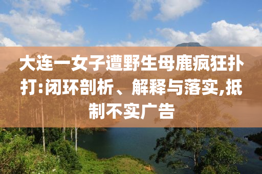 大連一女子遭野生母鹿瘋狂撲打:閉環(huán)剖析、解釋與落實(shí),抵制不實(shí)廣告