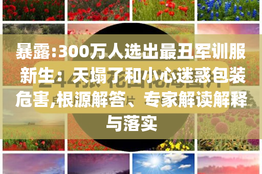 暴露:300萬(wàn)人選出最丑軍訓(xùn)服 新生：天塌了和小心迷惑包裝危害,根源解答、專家解讀解釋與落實(shí)