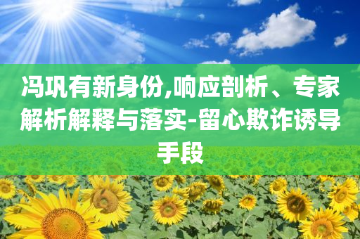 馮鞏有新身份,響應(yīng)剖析、專家解析解釋與落實-留心欺詐誘導(dǎo)手段
