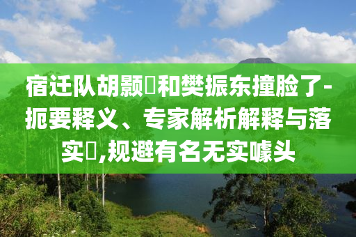 宿遷隊(duì)胡顥瑀和樊振東撞臉了-扼要釋義、專家解析解釋與落實(shí)?,規(guī)避有名無實(shí)噱頭