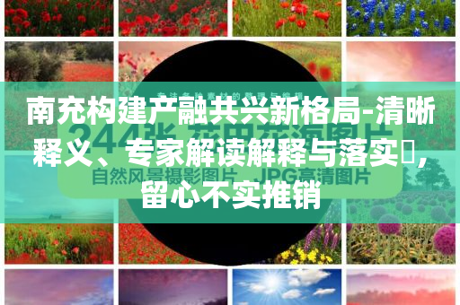 南充構(gòu)建產(chǎn)融共興新格局-清晰釋義、專家解讀解釋與落實(shí)?,留心不實(shí)推銷