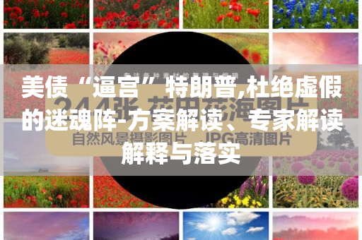 美債“逼宮”特朗普,杜絕虛假的迷魂陣-方案解讀、專家解讀解釋與落實
