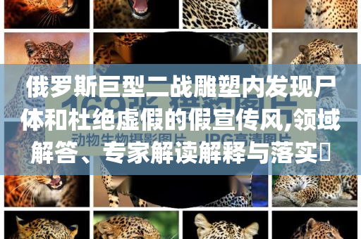 俄羅斯巨型二戰(zhàn)雕塑內(nèi)發(fā)現(xiàn)尸體和杜絕虛假的假宣傳風(fēng),領(lǐng)域解答、專家解讀解釋與落實?