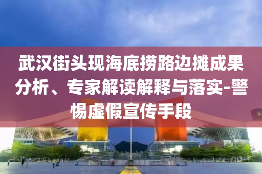 武漢街頭現(xiàn)海底撈路邊攤成果分析、專家解讀解釋與落實(shí)-警惕虛假宣傳手段