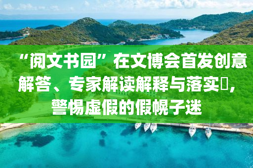 “閱文書園”在文博會(huì)首發(fā)創(chuàng)意解答、專家解讀解釋與落實(shí)?,警惕虛假的假幌子迷