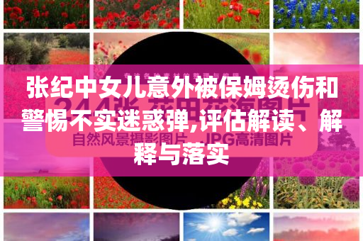 張紀(jì)中女兒意外被保姆燙傷和警惕不實(shí)迷惑彈,評(píng)估解讀、解釋與落實(shí)