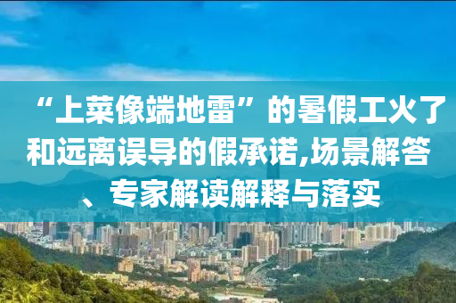 “上菜像端地雷”的暑假工火了和遠(yuǎn)離誤導(dǎo)的假承諾,場景解答、專家解讀解釋與落實(shí)