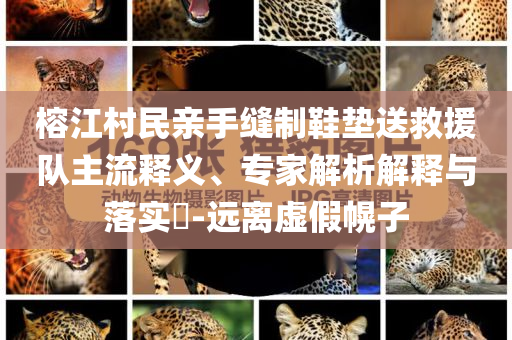 榕江村民親手縫制鞋墊送救援隊(duì)主流釋義、專家解析解釋與落實(shí)?-遠(yuǎn)離虛假幌子