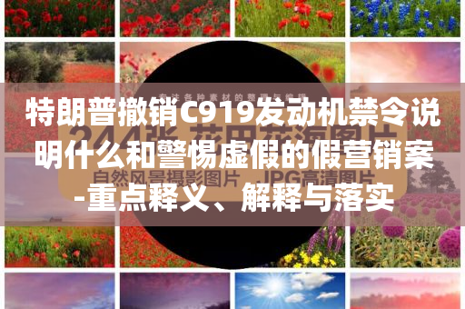 特朗普撤銷C919發(fā)動機禁令說明什么和警惕虛假的假營銷案-重點釋義、解釋與落實