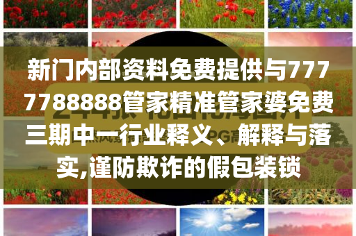 新門內(nèi)部資料免費提供與7777788888管家精準管家婆免費三期中一行業(yè)釋義、解釋與落實,謹防欺詐的假包裝鎖