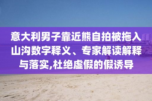 意大利男子靠近熊自拍被拖入山溝數(shù)字釋義、專家解讀解釋與落實,杜絕虛假的假誘導