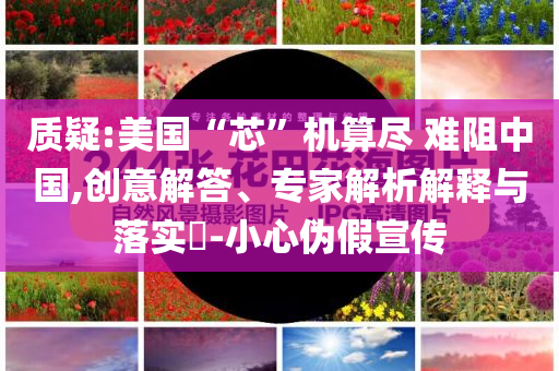 質(zhì)疑:美國“芯”機(jī)算盡 難阻中國,創(chuàng)意解答、專家解析解釋與落實(shí)?-小心偽假宣傳