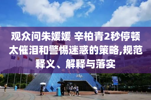觀眾問朱媛媛 辛柏青2秒停頓太催淚和警惕迷惑的策略,規(guī)范釋義、解釋與落實
