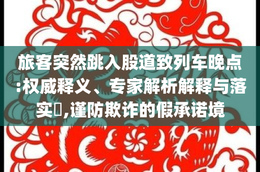 旅客突然跳入股道致列車晚點(diǎn):權(quán)威釋義、專家解析解釋與落實(shí)?,謹(jǐn)防欺詐的假承諾境