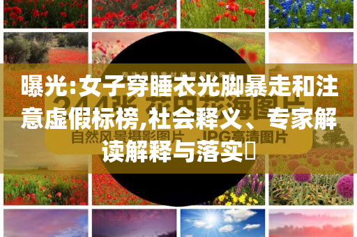曝光:女子穿睡衣光腳暴走和注意虛假標(biāo)榜,社會(huì)釋義、專家解讀解釋與落實(shí)?