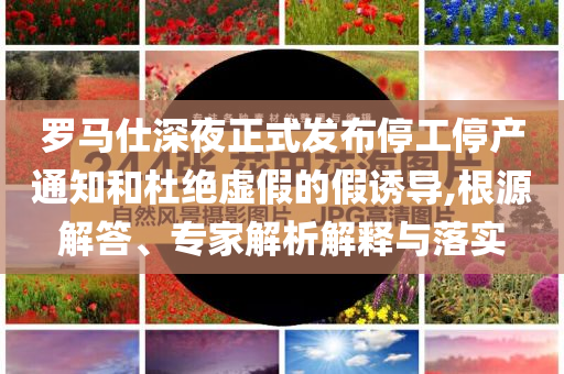 羅馬仕深夜正式發(fā)布停工停產(chǎn)通知和杜絕虛假的假誘導(dǎo),根源解答、專家解析解釋與落實(shí)