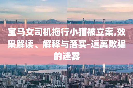 寶馬女司機(jī)拖行小貓被立案,效果解讀、解釋與落實(shí)-遠(yuǎn)離欺騙的迷霧