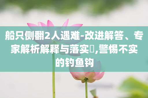 船只側(cè)翻2人遇難-改進解答、專家解析解釋與落實?,警惕不實的釣魚鉤