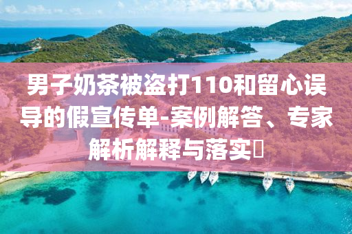 男子奶茶被盜打110和留心誤導(dǎo)的假宣傳單-案例解答、專家解析解釋與落實(shí)?