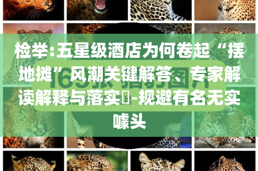檢舉:五星級酒店為何卷起“擺地攤”風(fēng)潮關(guān)鍵解答、專家解讀解釋與落實(shí)?-規(guī)避有名無實(shí)噱頭