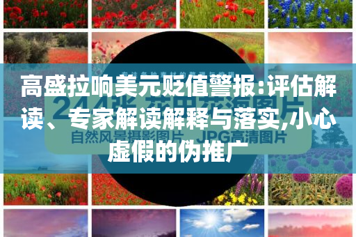高盛拉響美元貶值警報(bào):評估解讀、專家解讀解釋與落實(shí),小心虛假的偽推廣
