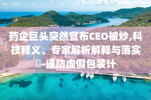 藥企巨頭突然宣布CEO被炒,科技釋義、專家解析解釋與落實(shí)?-謹(jǐn)防虛假包裝計(jì)