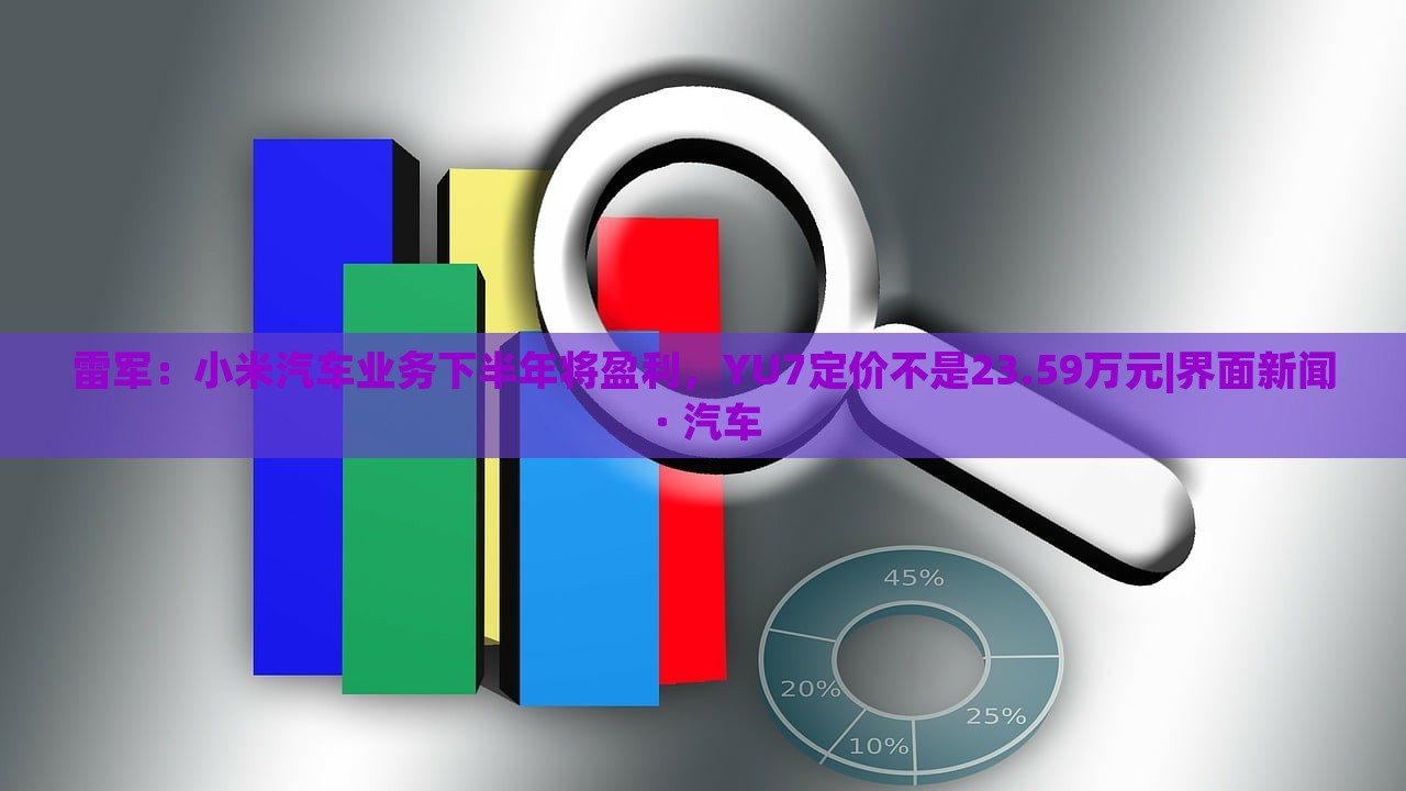 雷軍:小米汽車業(yè)務(wù)下半年將盈利,YU7定價(jià)不是23.59萬元|界面新聞 · 汽車 雷軍:小米汽車業(yè)務(wù)下半年將盈利,YU7定價(jià)不是23.59萬元|界面新聞 · 汽車