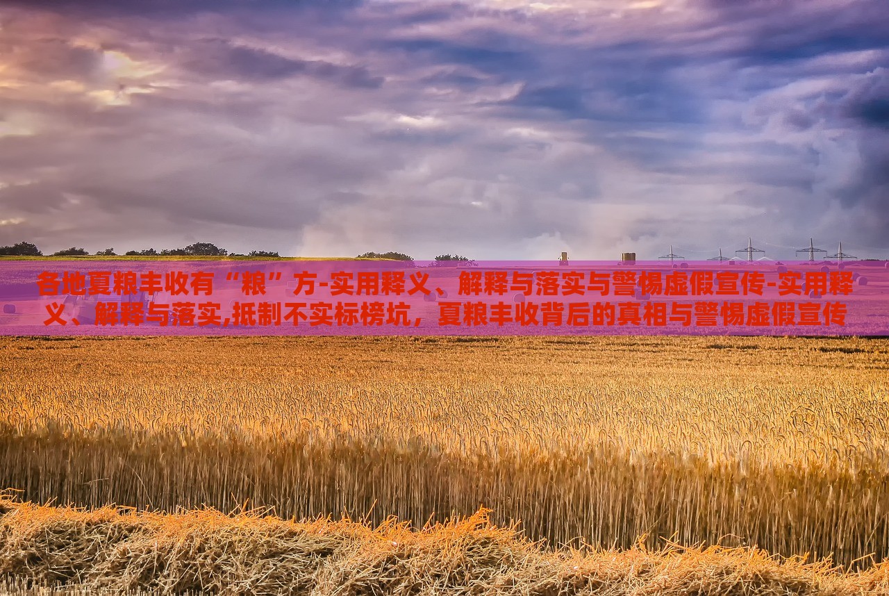 各地夏粮丰收有“粮”方-实用释义、解释与落实与警惕虚假宣传-实用释义、解释与落实,抵制不实标榜坑，夏粮丰收背后的真相与警惕虚假宣传揭秘