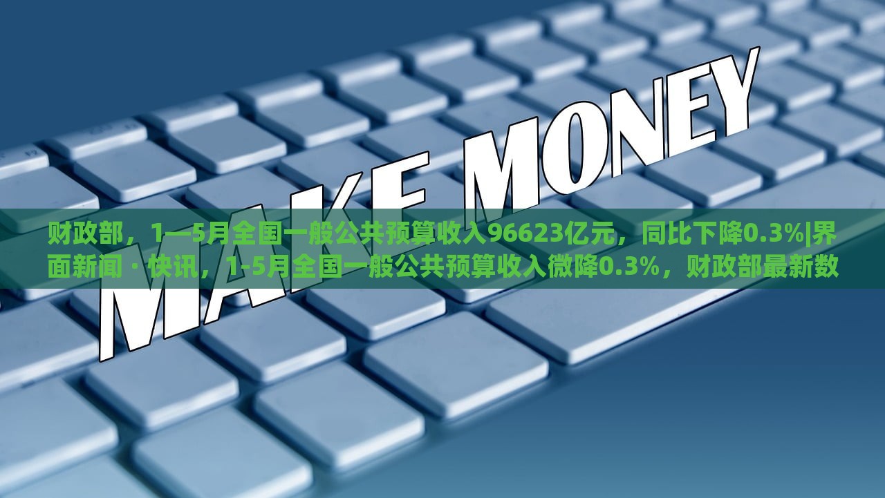 财政部，1—5月全国一般公共预算收入96623亿元，同比下降0.3%|界面新闻 · 快讯，1-5月全国一般公共预算收入微降0.3%，财政部最新数据揭示经济形势